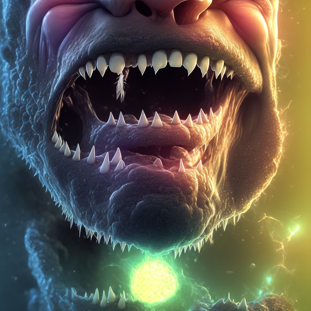 Candidal stomatitis digital illustration