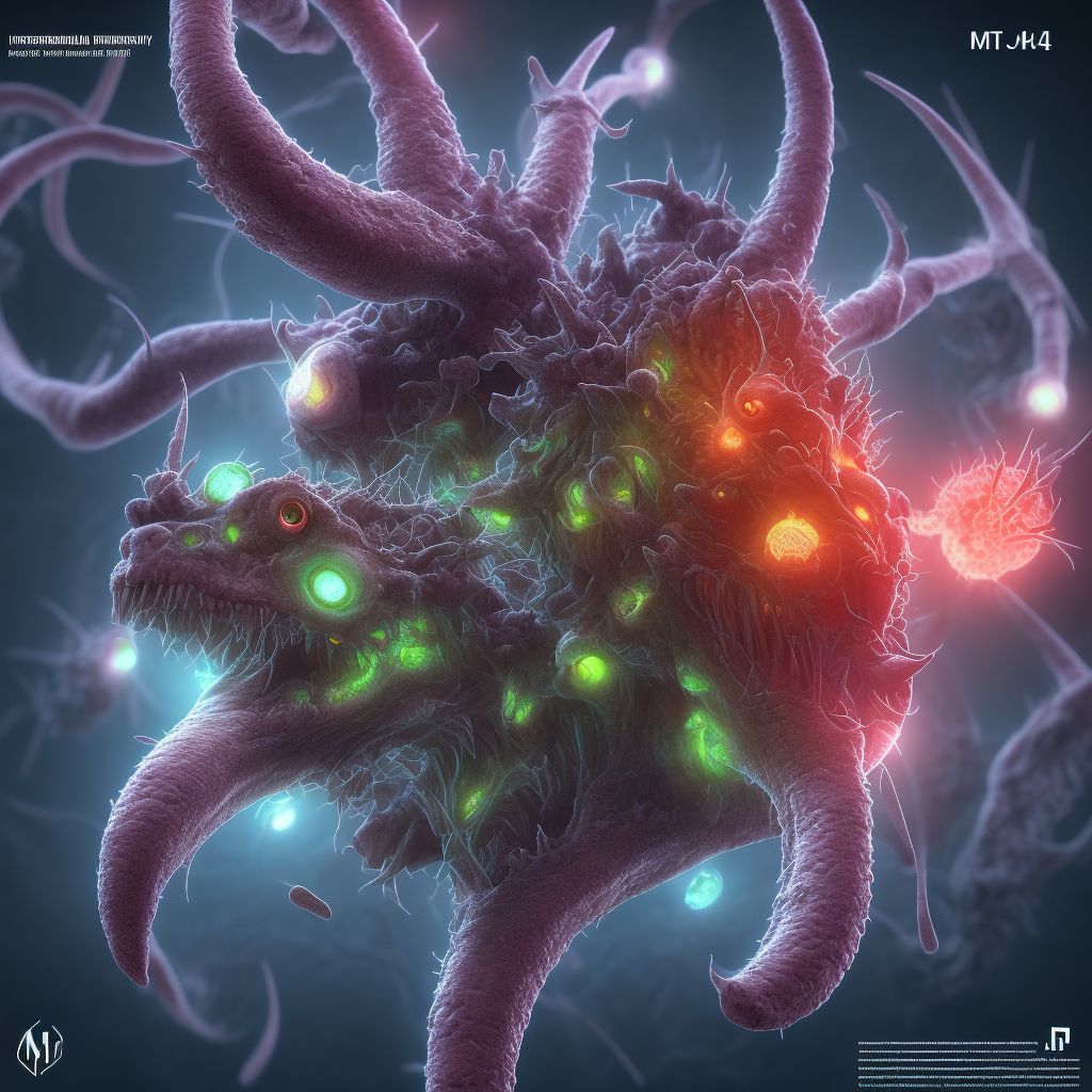 Internal hirudiniasis digital illustration