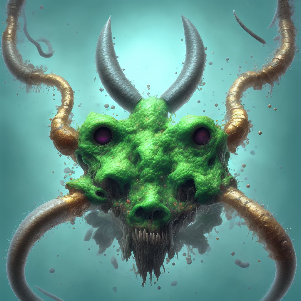 Aural myiasis digital illustration