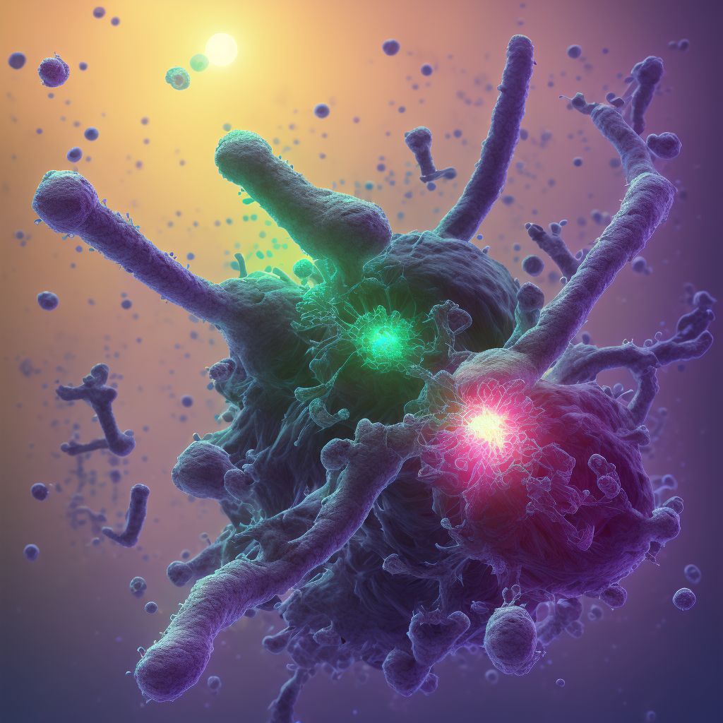 Secondary systemic amyloidosis digital illustration