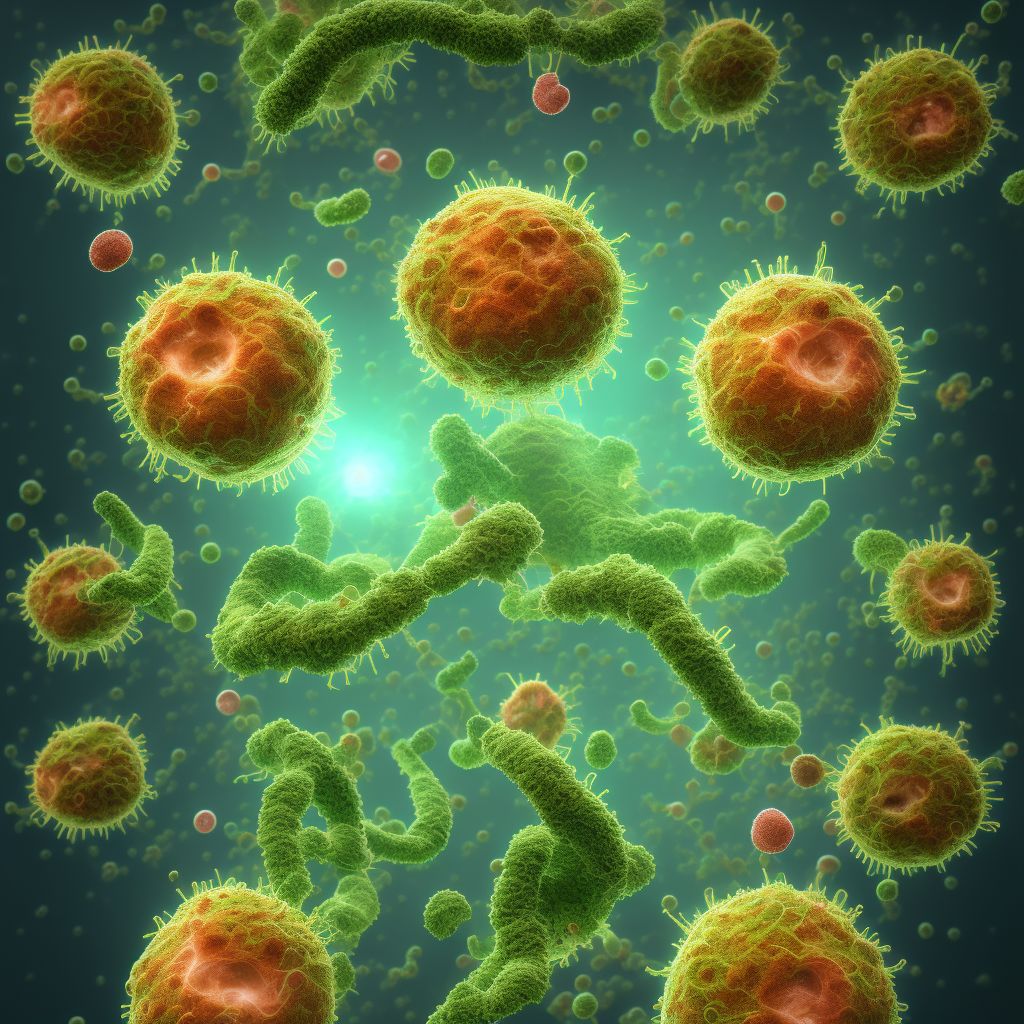 Unspecified Shiga toxin-producing Escherichia coli [E. coli] [STEC] as the cause of diseases classified elsewhere digital illustration