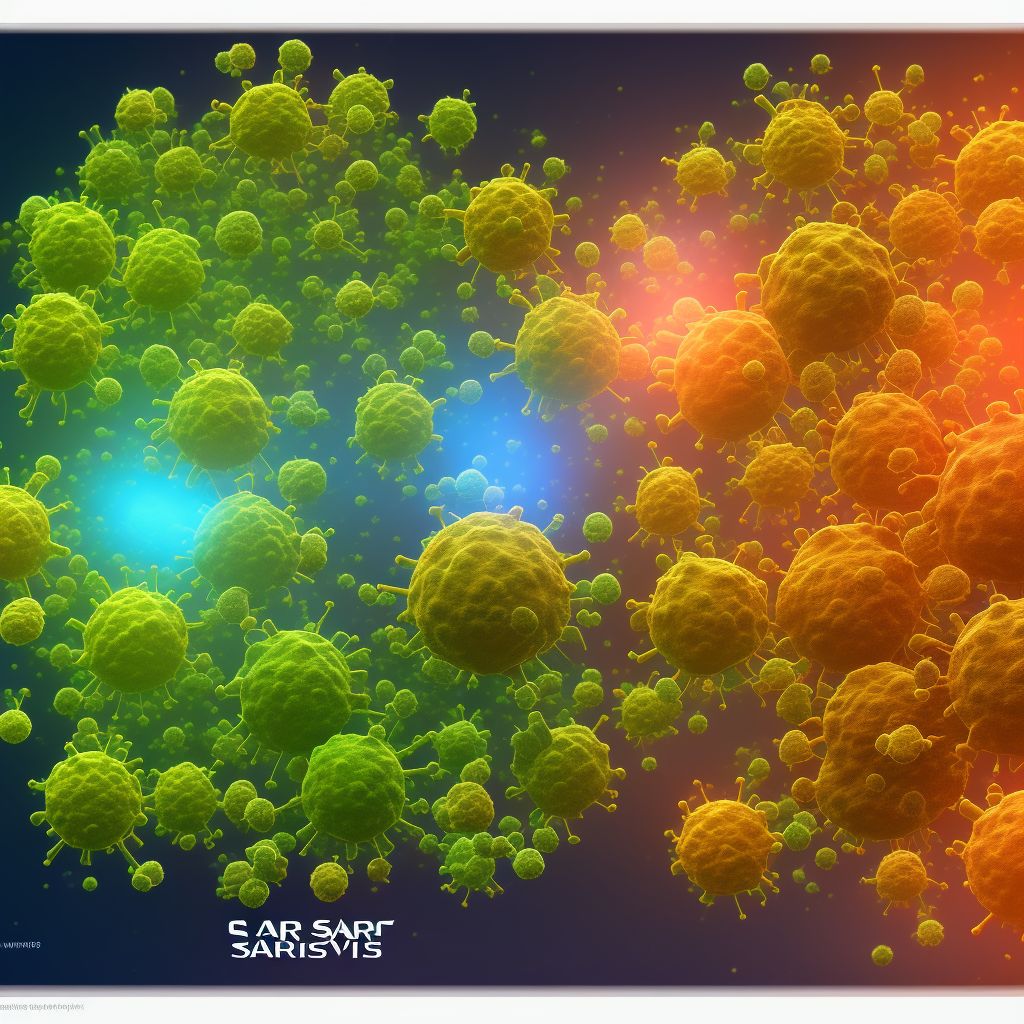 SARS-associated coronavirus as the cause of diseases classified elsewhere digital illustration