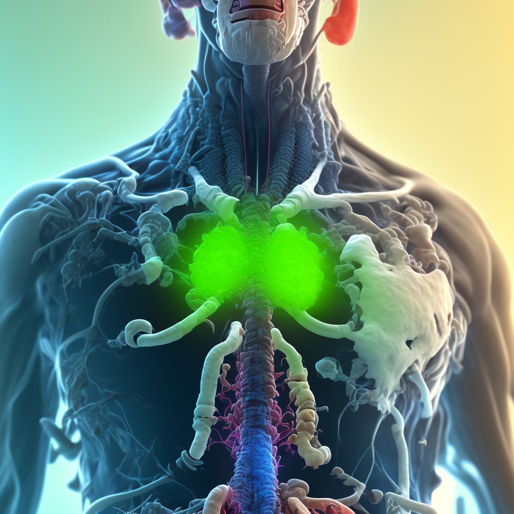 Tuberculosis of thyroid gland digital illustration