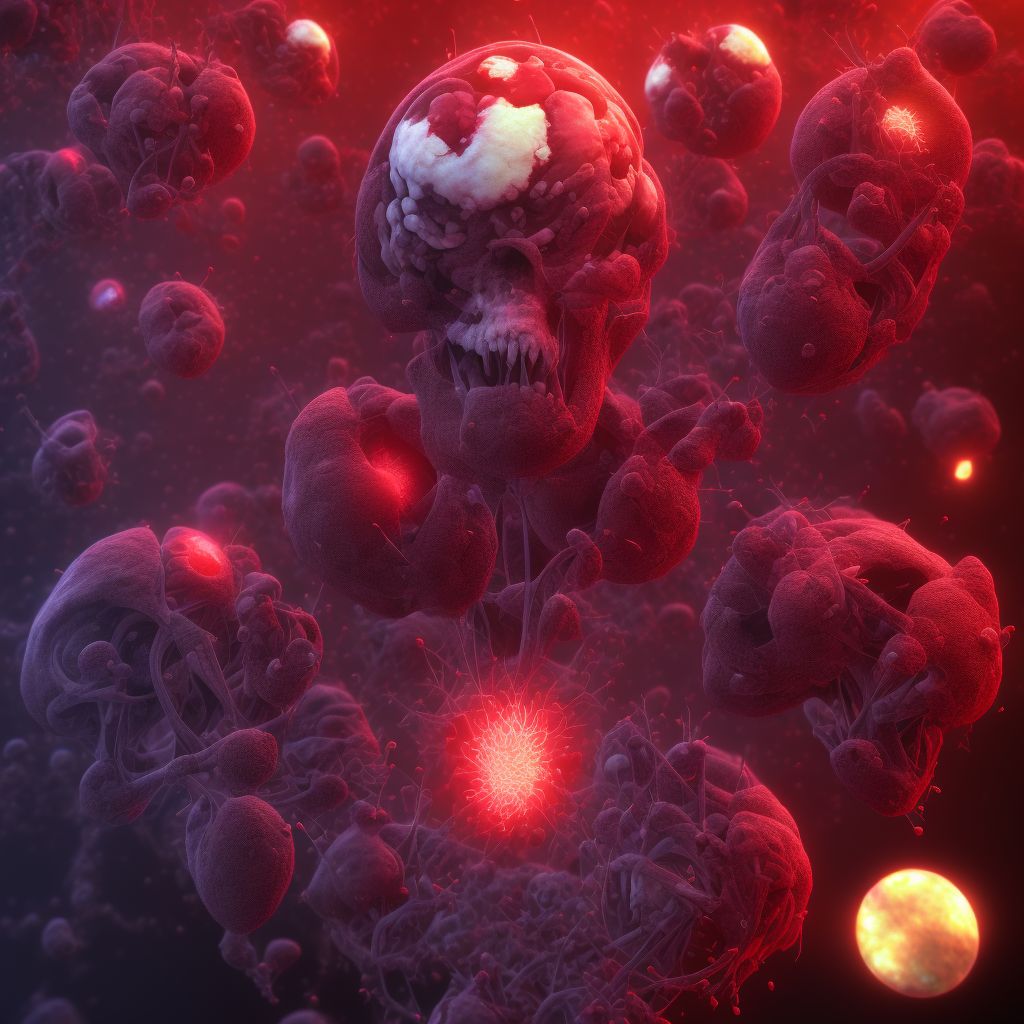 Scarlet fever with myocarditis digital illustration