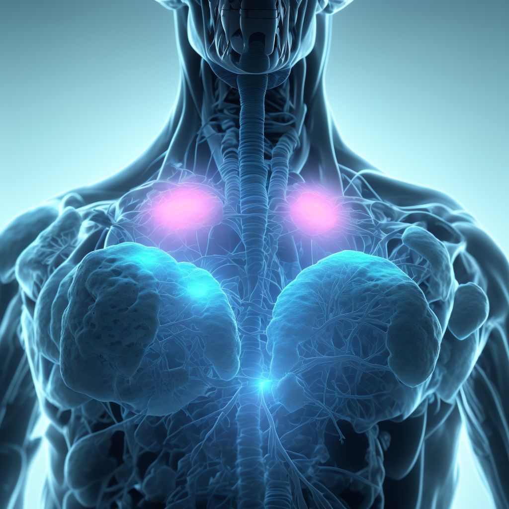 Pulmonary actinomycosis digital illustration