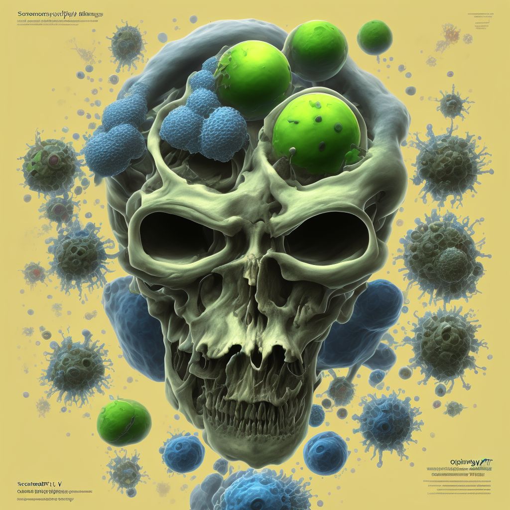 Secondary syphilitic osteopathy digital illustration