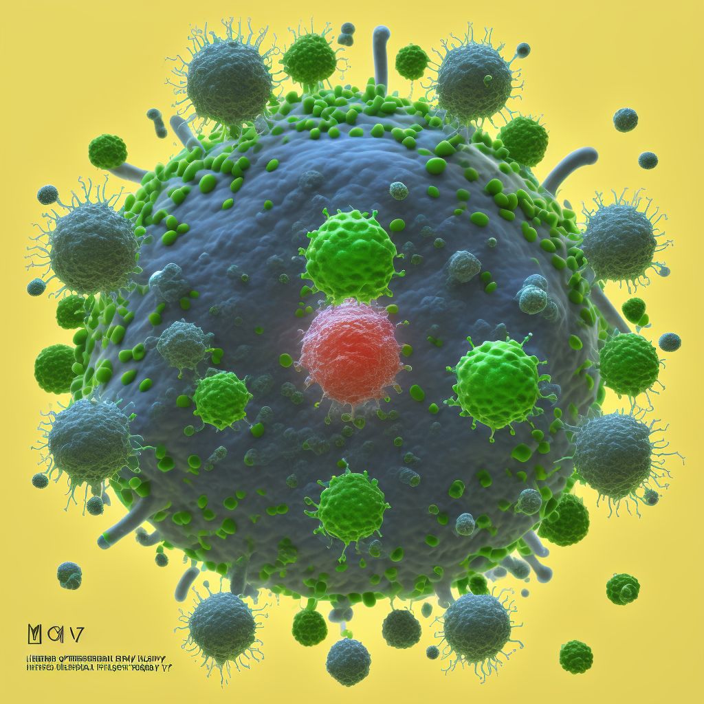 Herpesviral infection of other male genital organs digital illustration