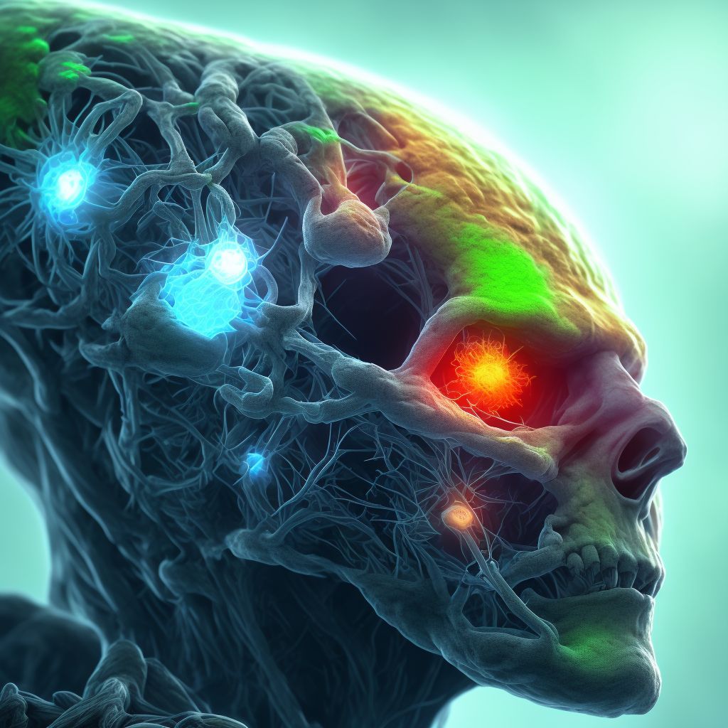 Meningitis due to Lyme disease digital illustration
