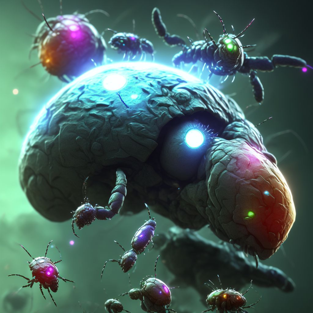 Tick-borne viral encephalitis, unspecified digital illustration