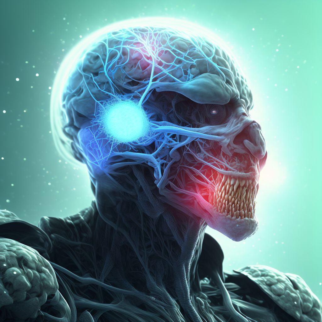 Adenoviral encephalitis digital illustration