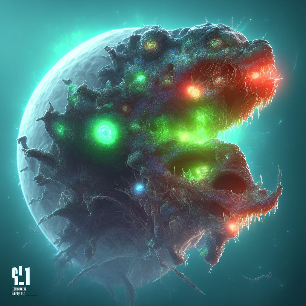 Herpesviral iridocyclitis digital illustration