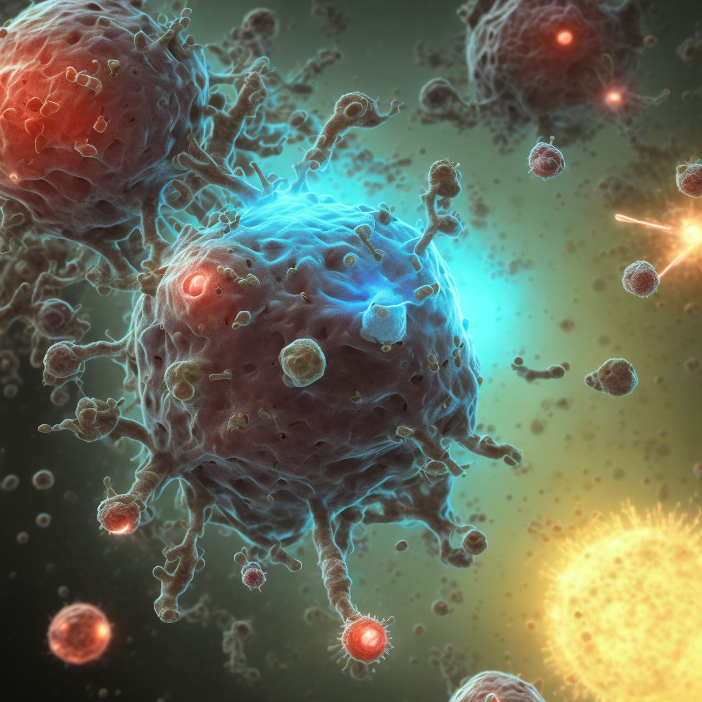 Rubella meningitis digital illustration