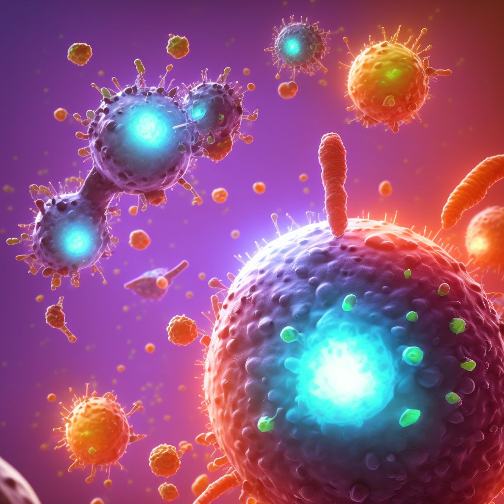 Chronic viral hepatitis C digital illustration