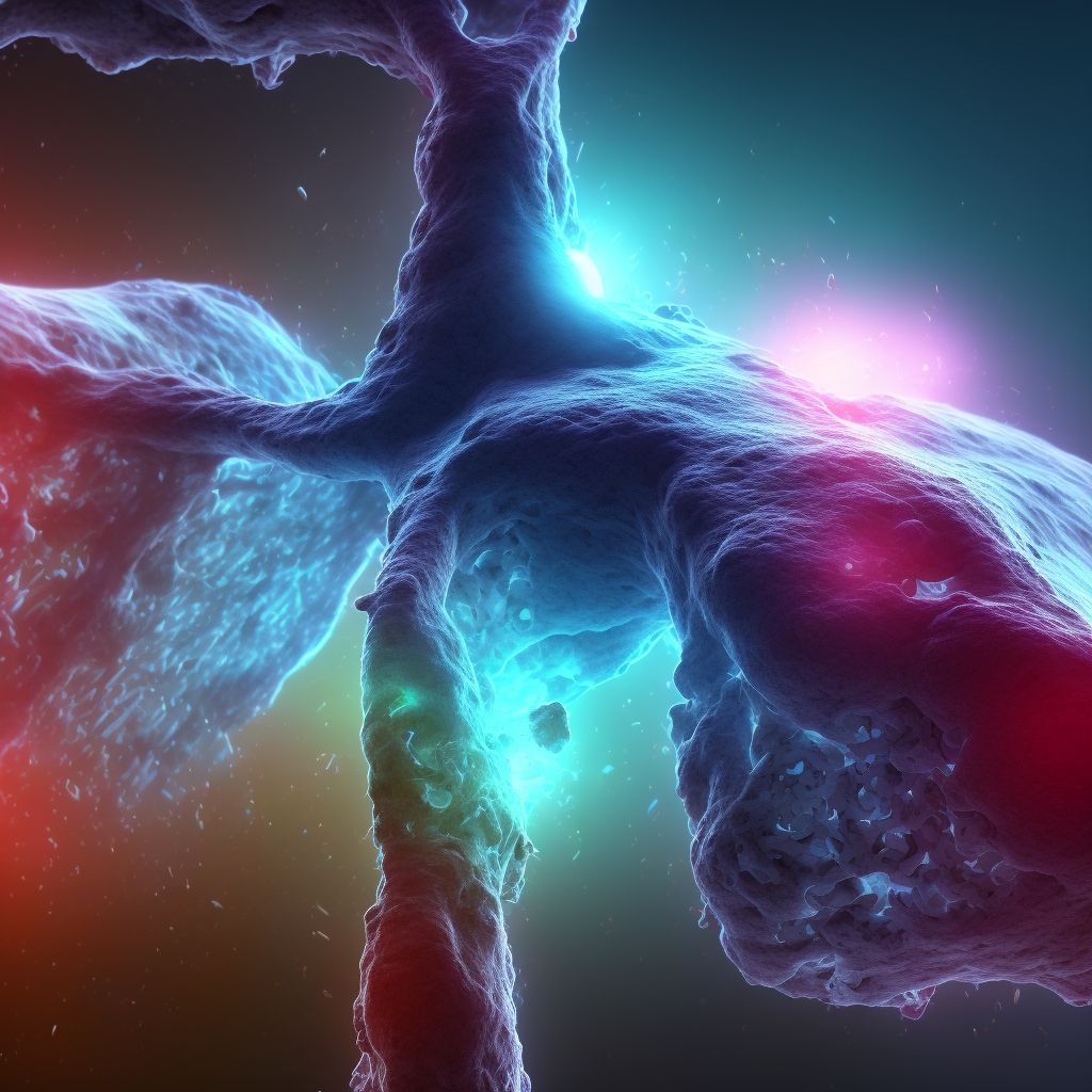 Malignant neoplasm of left fallopian tube digital illustration