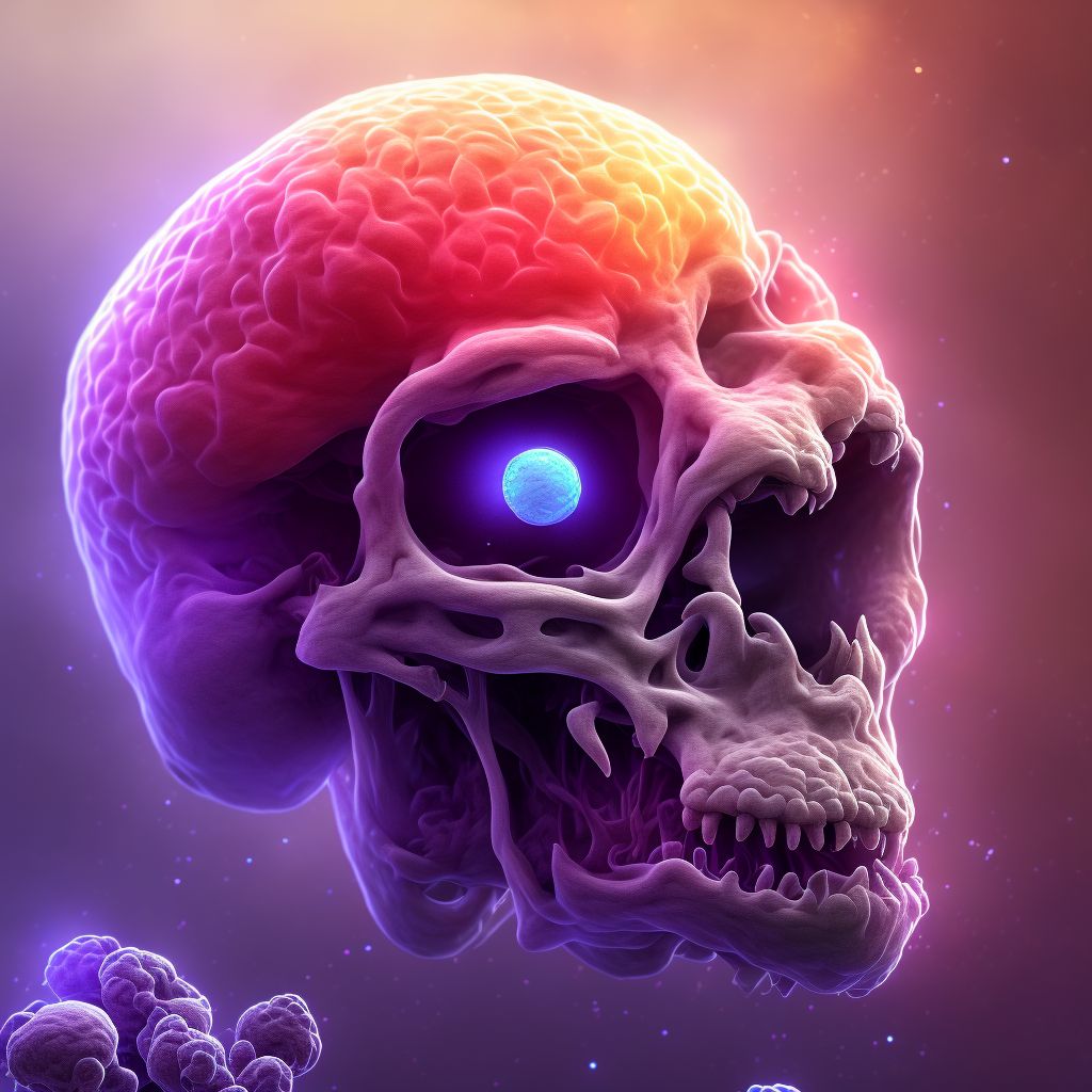 Malignant neoplasm of medulla of left adrenal gland digital illustration