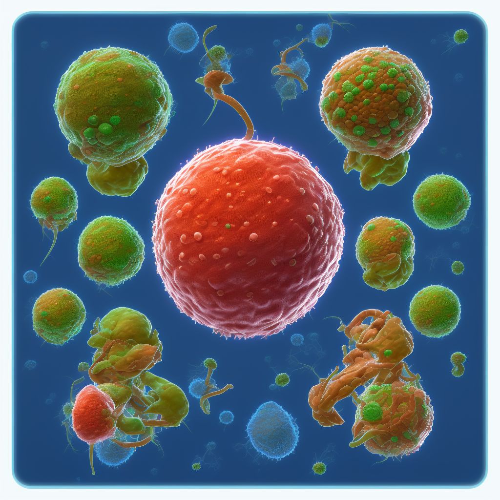 Follicular lymphoma grade I, lymph nodes of axilla and upper limb digital illustration