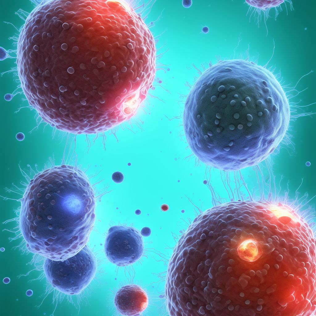 Other types of follicular lymphoma, lymph nodes of axilla and upper limb digital illustration