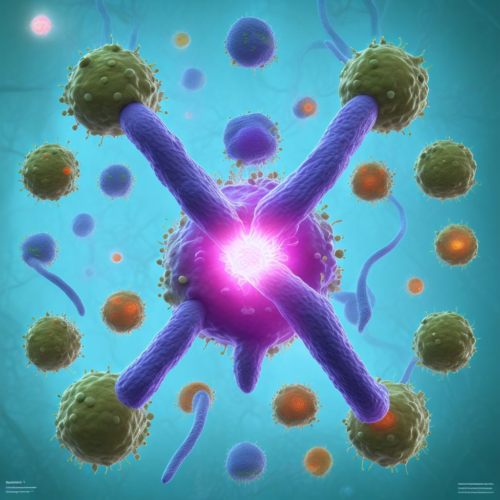 Follicular lymphoma, unspecified, lymph nodes of multiple sites digital illustration