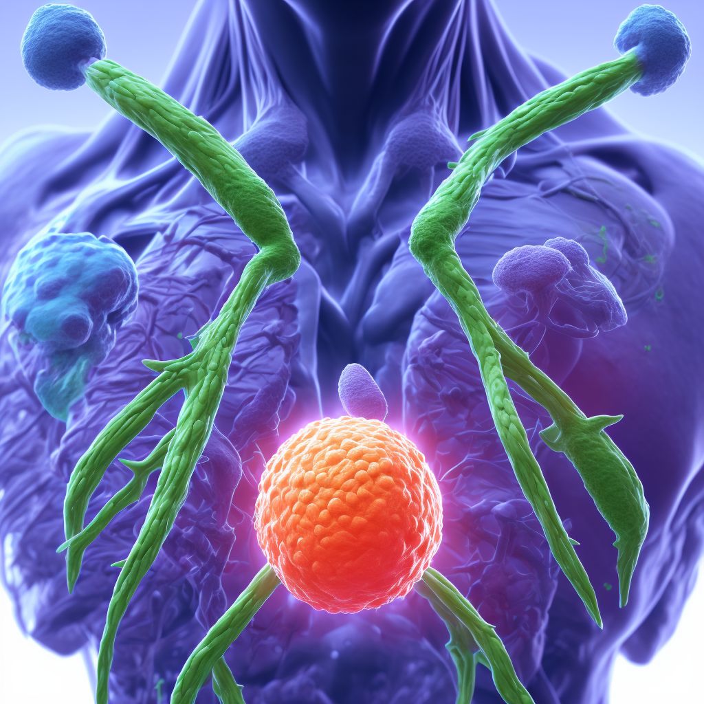 Other non-follicular lymphoma, lymph nodes of inguinal region and lower limb digital illustration