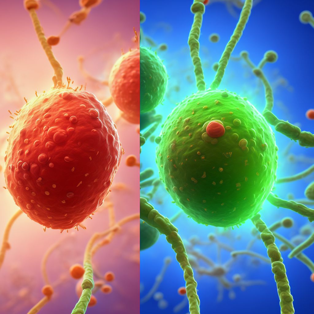 Other mature T/NK-cell lymphomas, lymph nodes of inguinal region and lower limb digital illustration