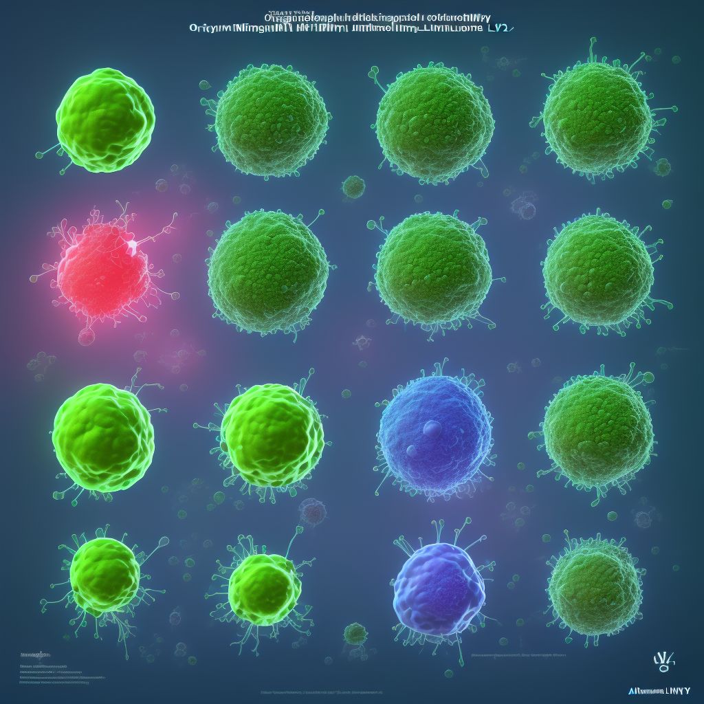 Other specified types of non-Hodgkin lymphoma, lymph nodes of inguinal region and lower limb digital illustration
