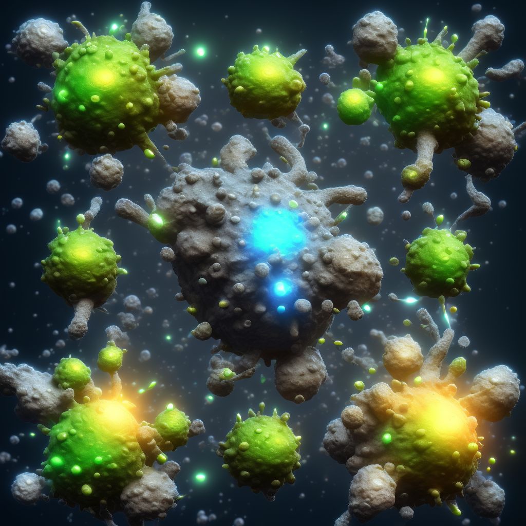 Acute myeloblastic leukemia, not having achieved remission digital illustration