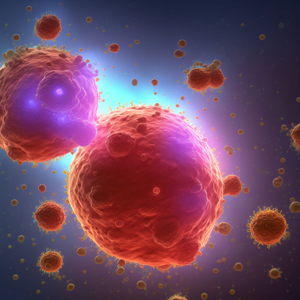 Acute myeloid leukemia with multilineage dysplasia, not having achieved remission digital illustration