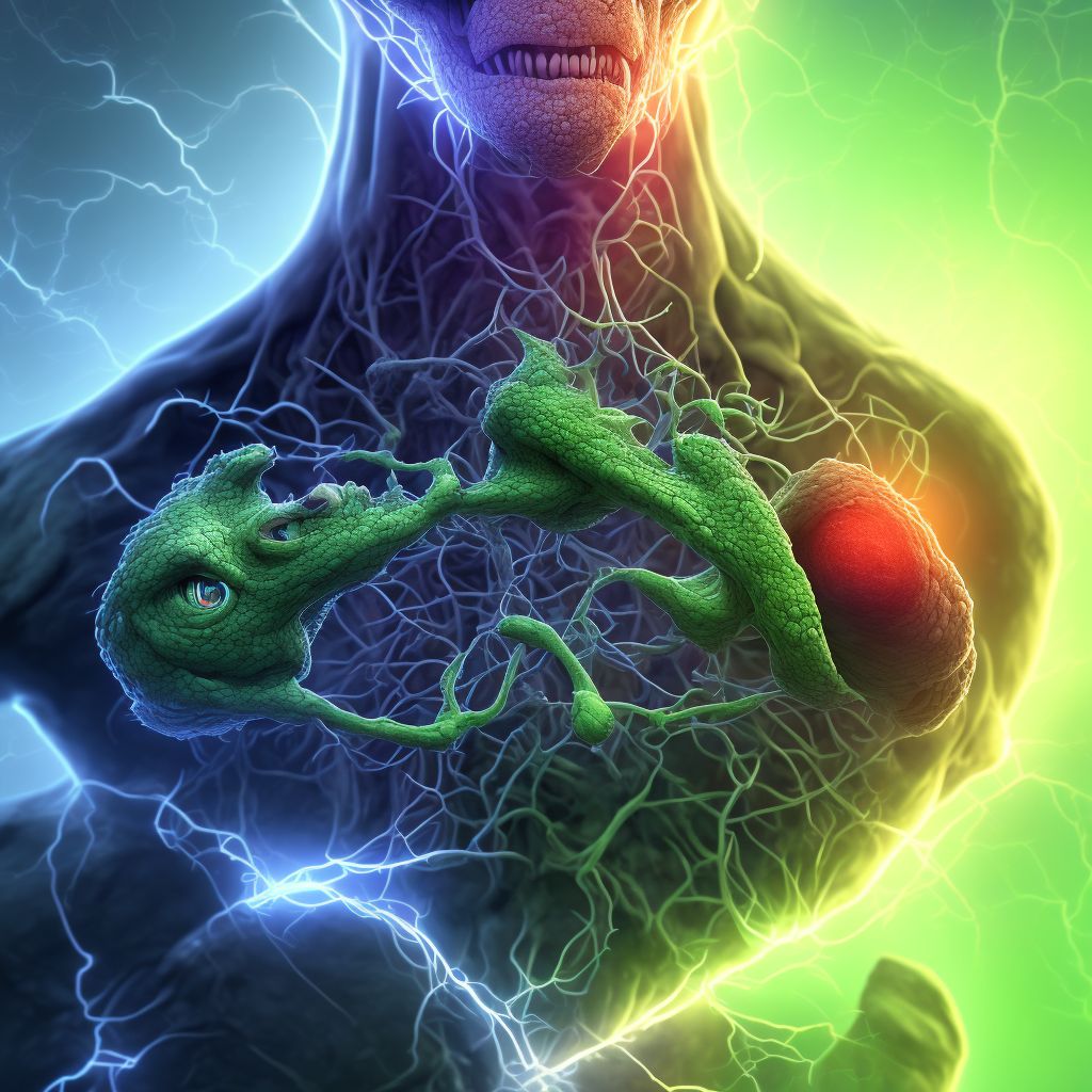 Thyrotoxicosis with toxic multinodular goiter without thyrotoxic crisis or storm digital illustration