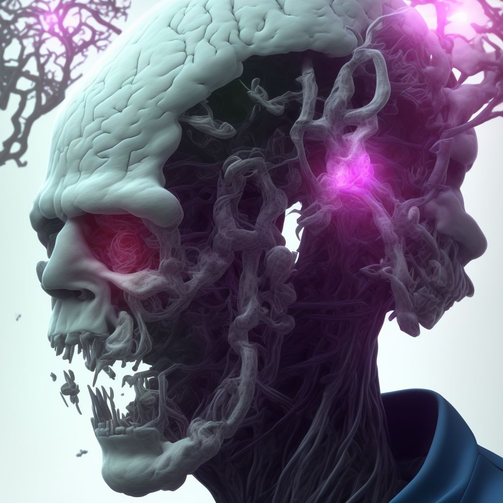 Unspecified dementia, unspecified severity, without behavioral disturbance, psychotic disturbance, mood disturbance, and anxiety digital illustration