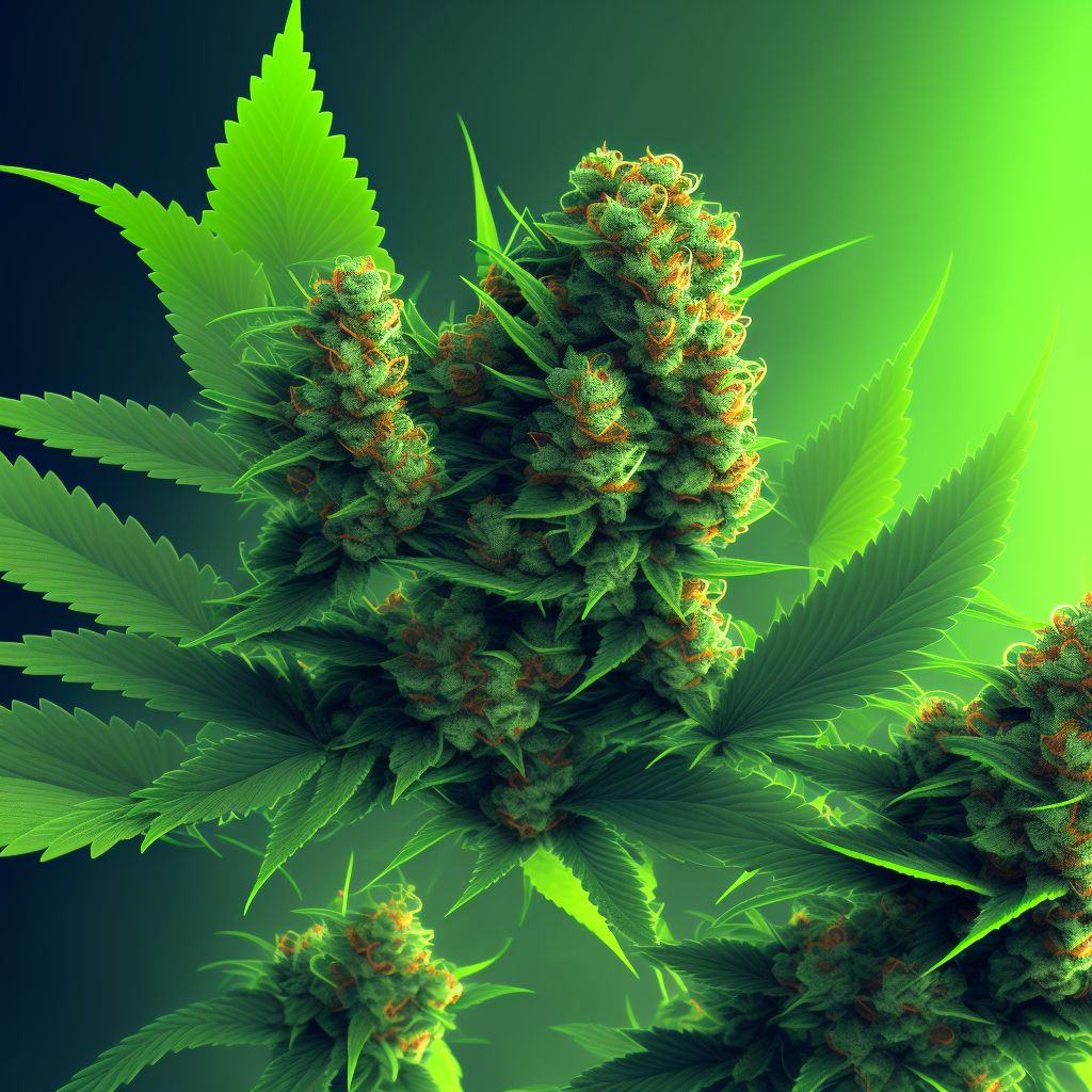 Cannabis abuse, uncomplicated digital illustration