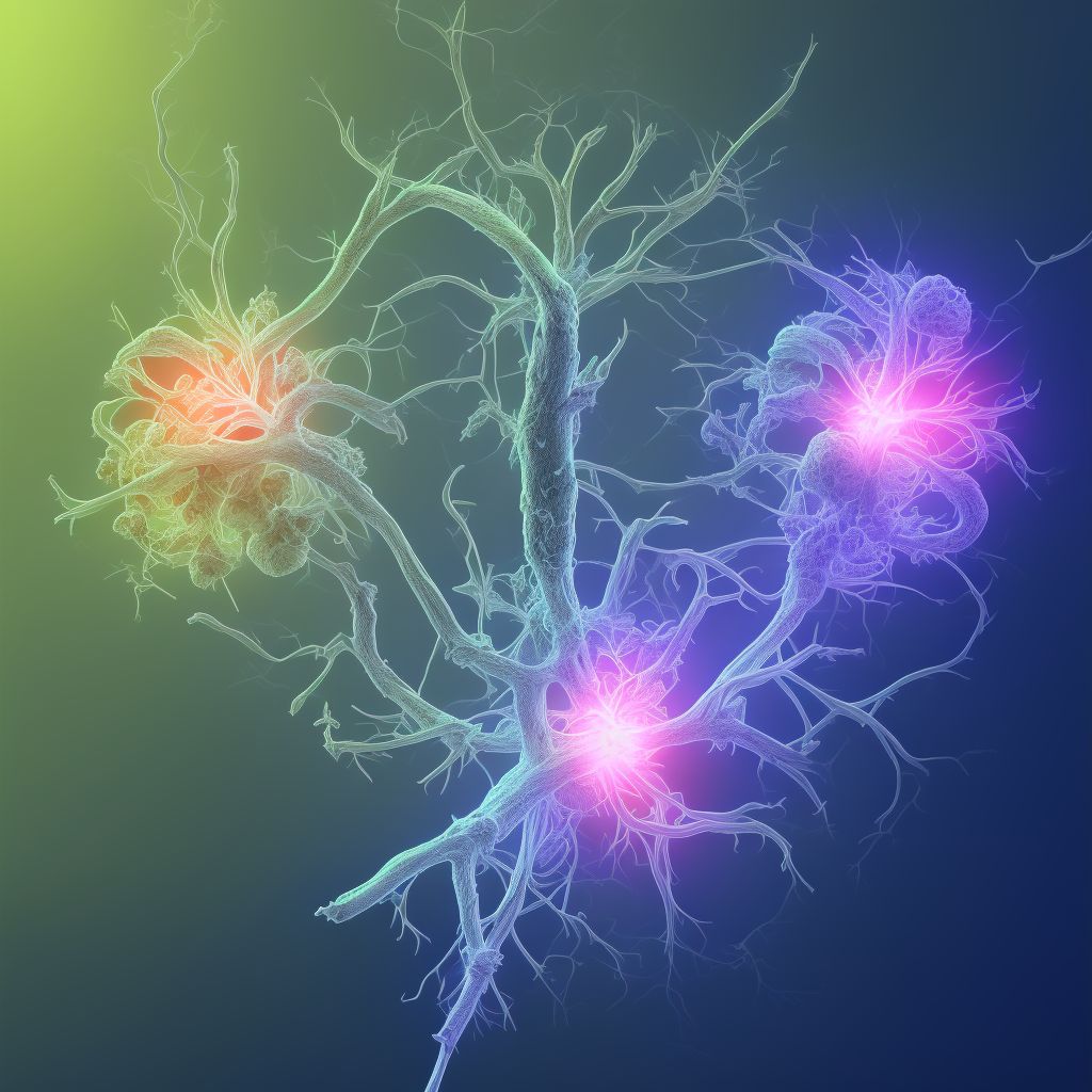 Middle cerebral artery syndrome digital illustration