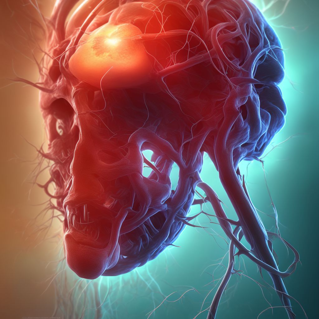 Anterior cerebral artery syndrome digital illustration