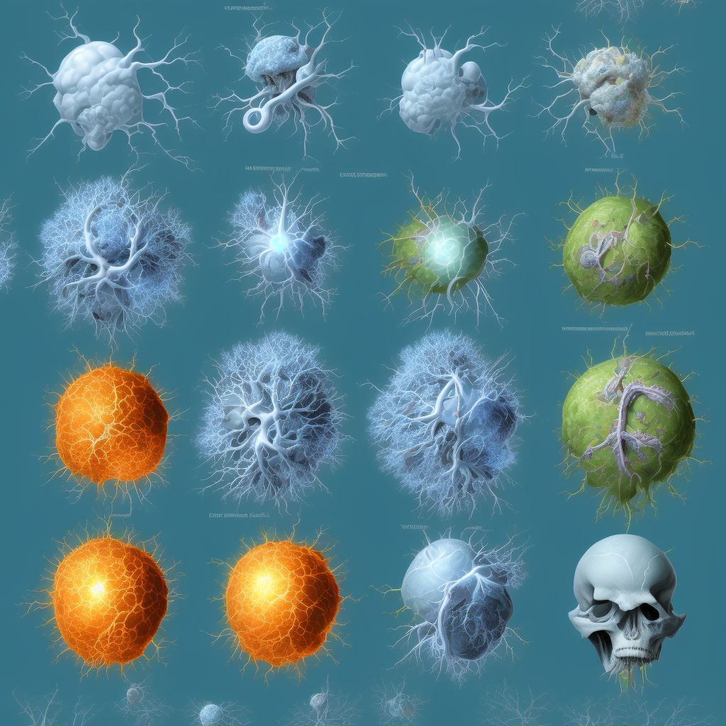 Cranial nerve disorders in diseases classified elsewhere digital illustration