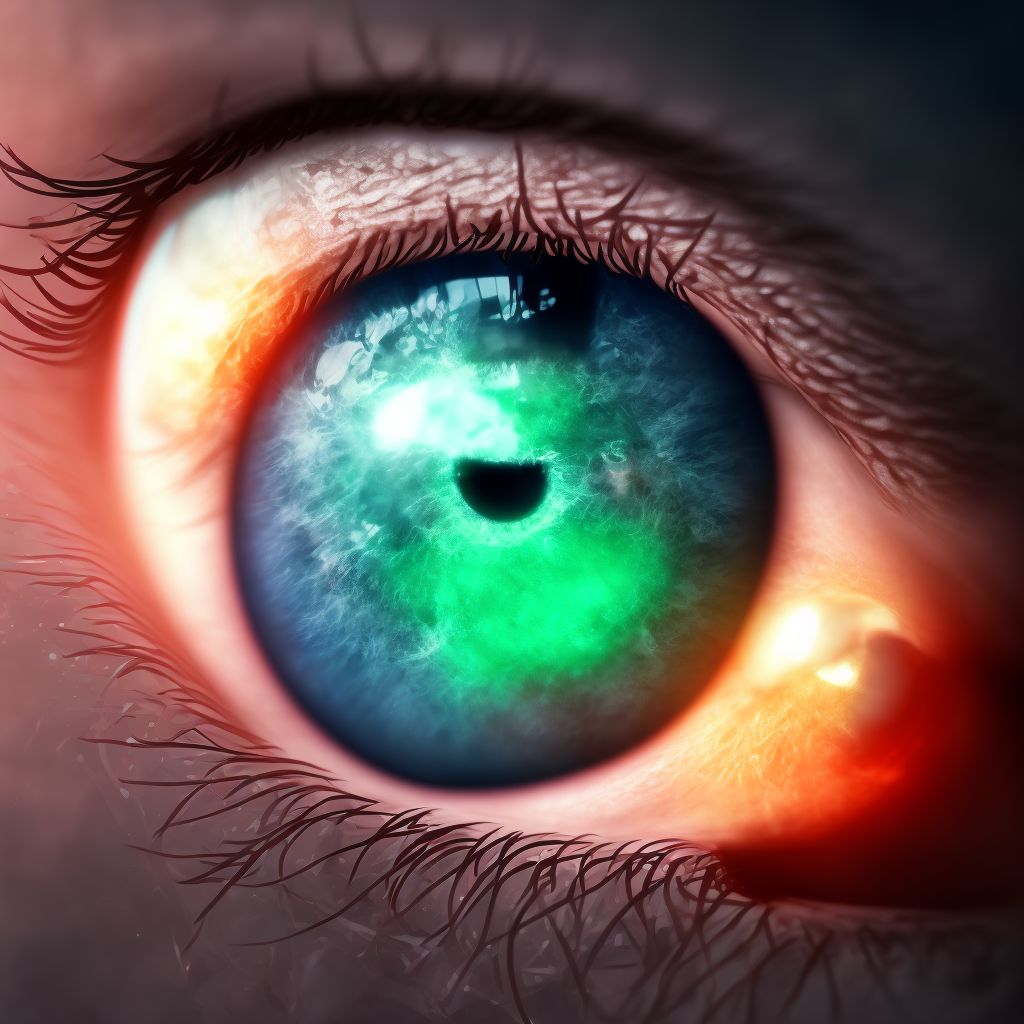 Chalazion right upper eyelid digital illustration