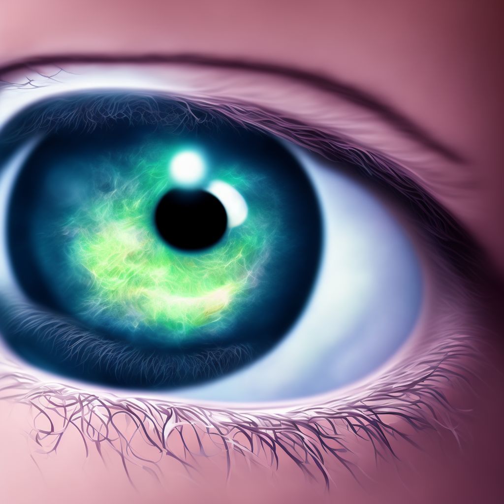Meibomian gland dysfunction right upper eyelid digital illustration
