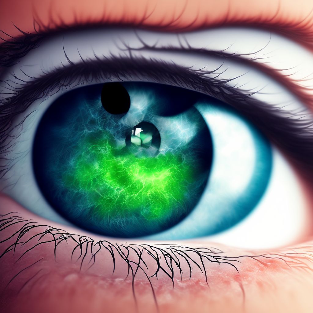 Meibomian gland dysfunction left upper eyelid digital illustration