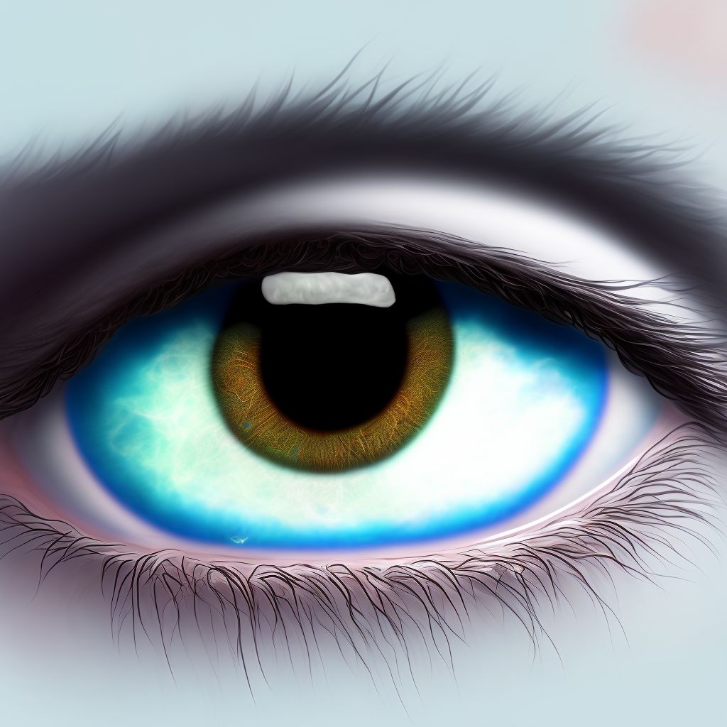 Meibomian gland dysfunction left lower eyelid digital illustration
