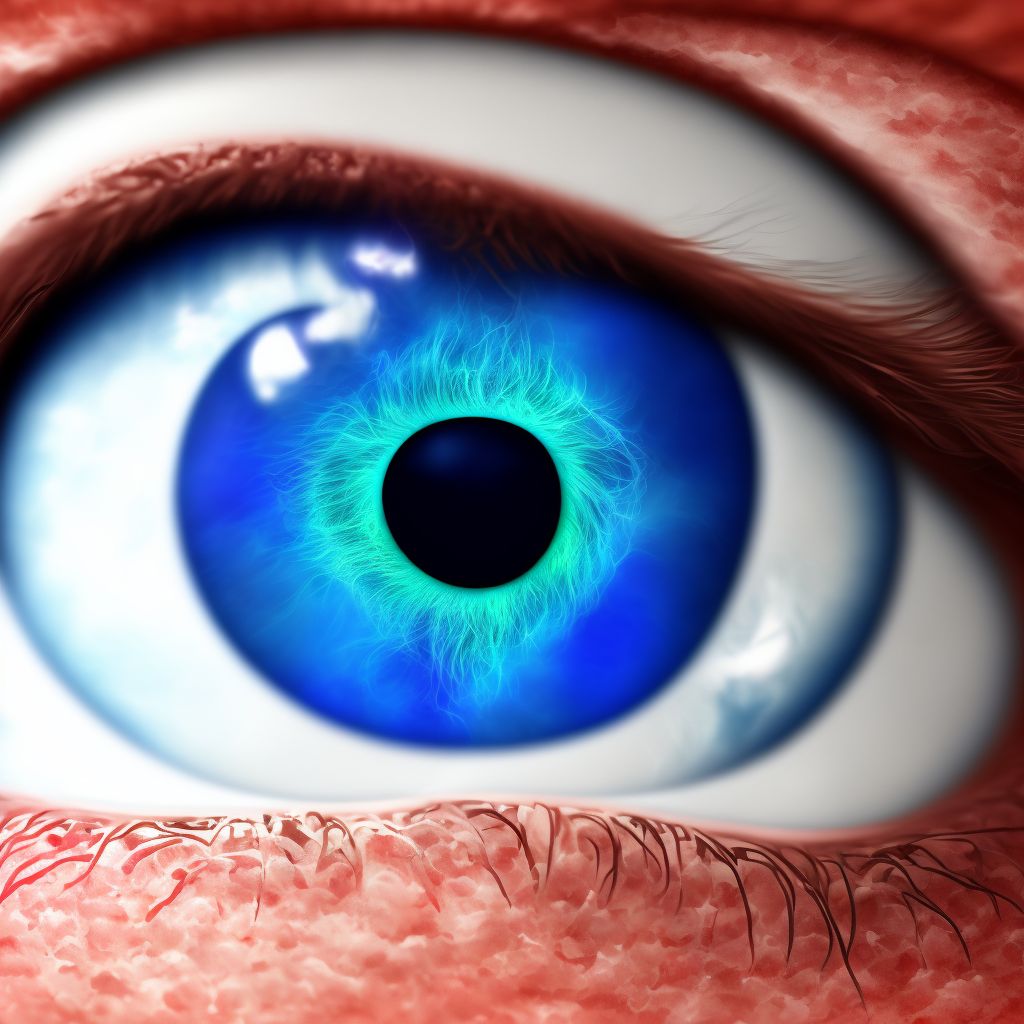 Meibomian gland dysfunction of left eye, unspecified eyelid digital illustration