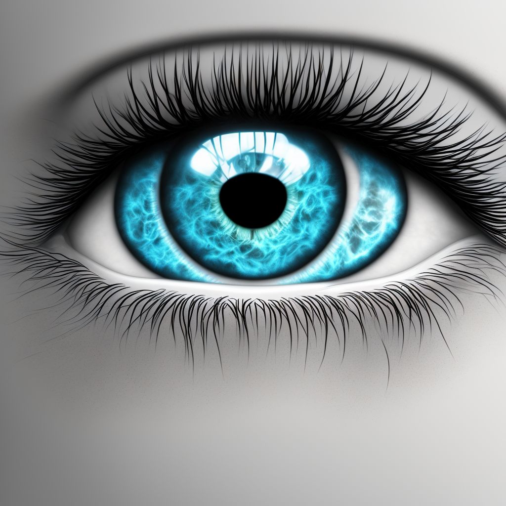 Chronic follicular conjunctivitis, unspecified eye digital illustration