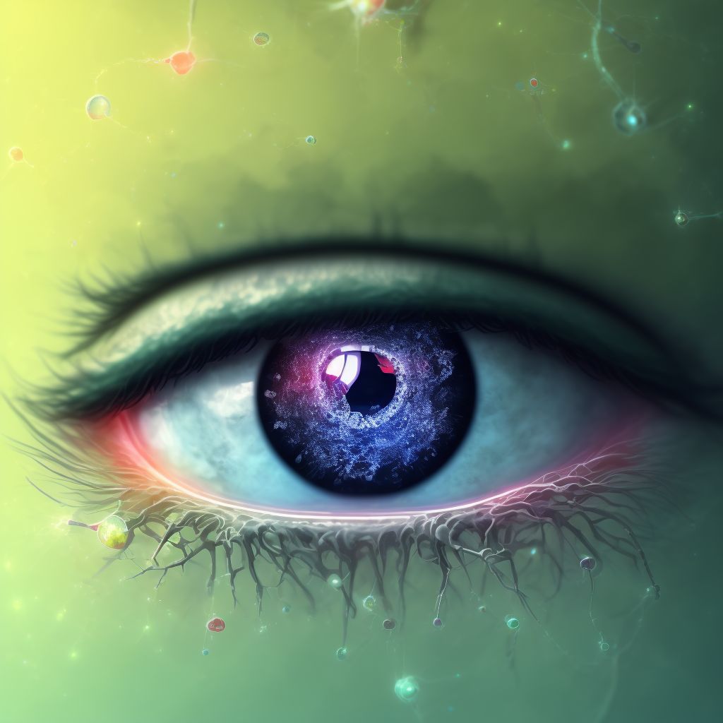 Unspecified blepharoconjunctivitis, right eye digital illustration
