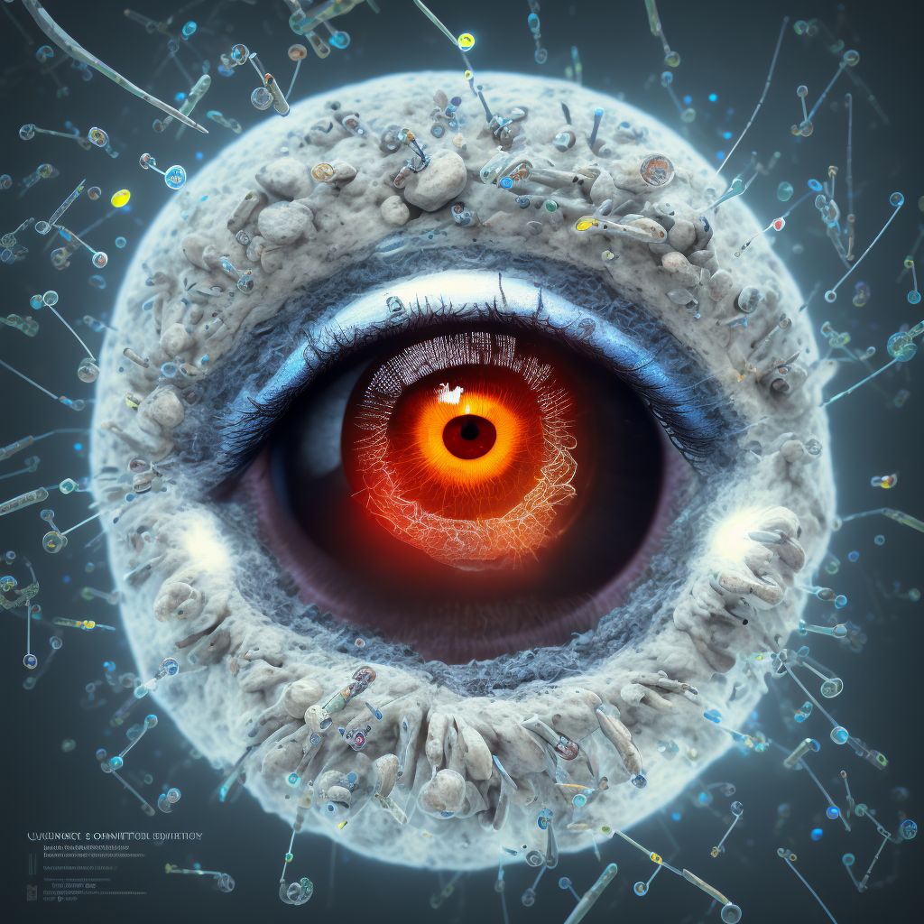 Conjunctival deposits, unspecified eye digital illustration