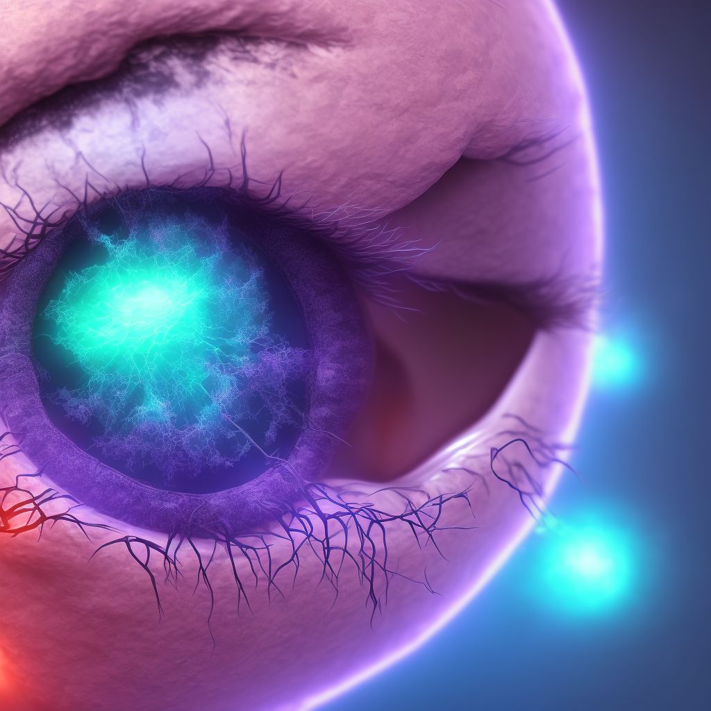Posterior scleritis, bilateral digital illustration