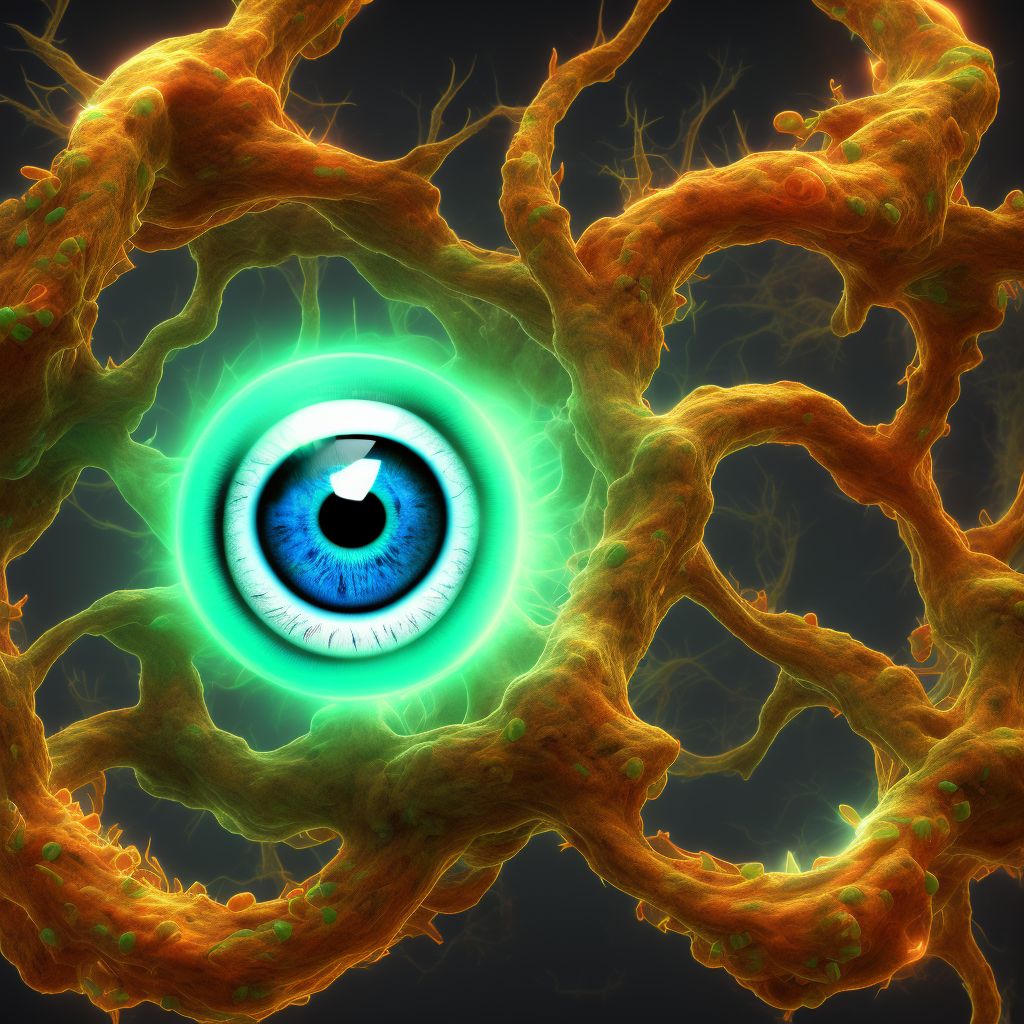 Expulsive choroidal hemorrhage, unspecified eye digital illustration