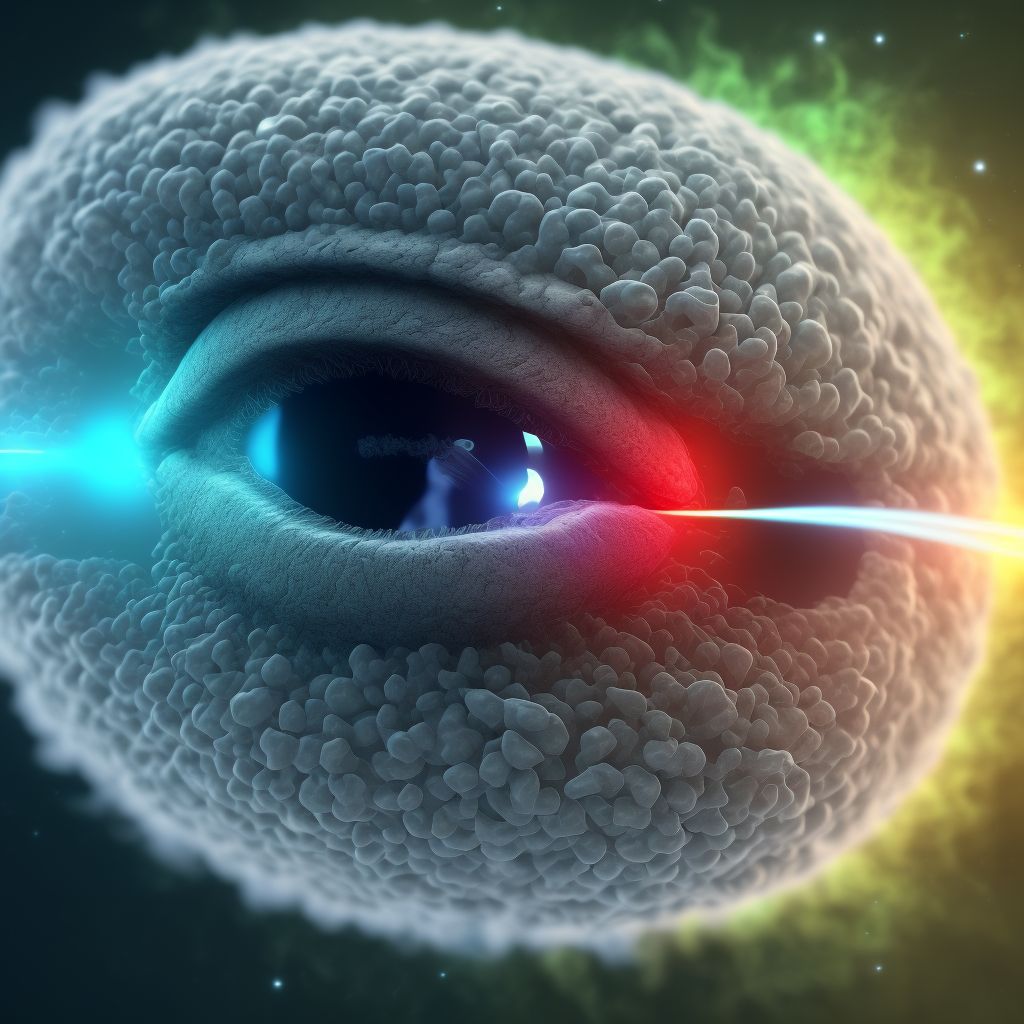 Nonexudative age-related macular degeneration, left eye, stage unspecified digital illustration