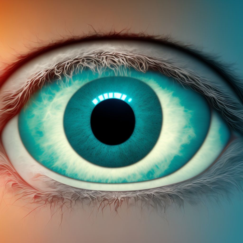 Primary open-angle glaucoma, right eye, stage unspecified digital illustration