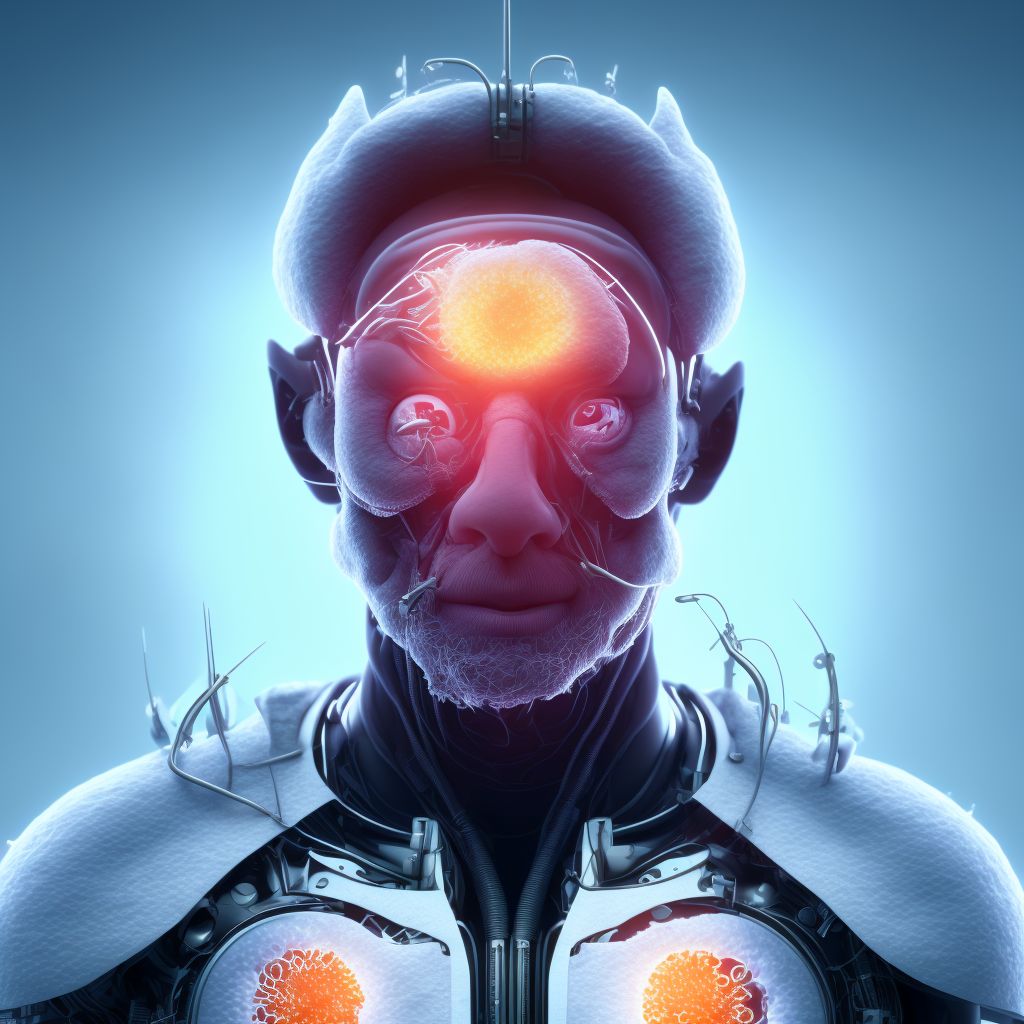 Pigmentary glaucoma, left eye, moderate stage digital illustration