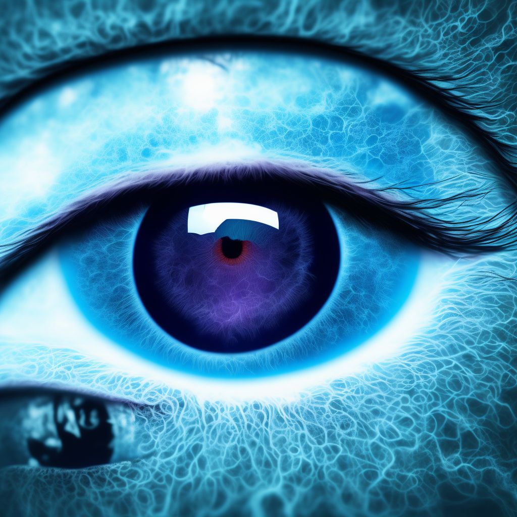 Irregular astigmatism, unspecified eye digital illustration