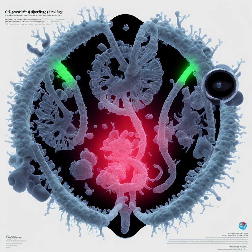 Other specified hearing loss, right ear digital illustration