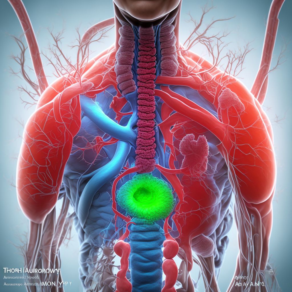 Thoracoabdominal aortic aneurysm, without rupture digital illustration