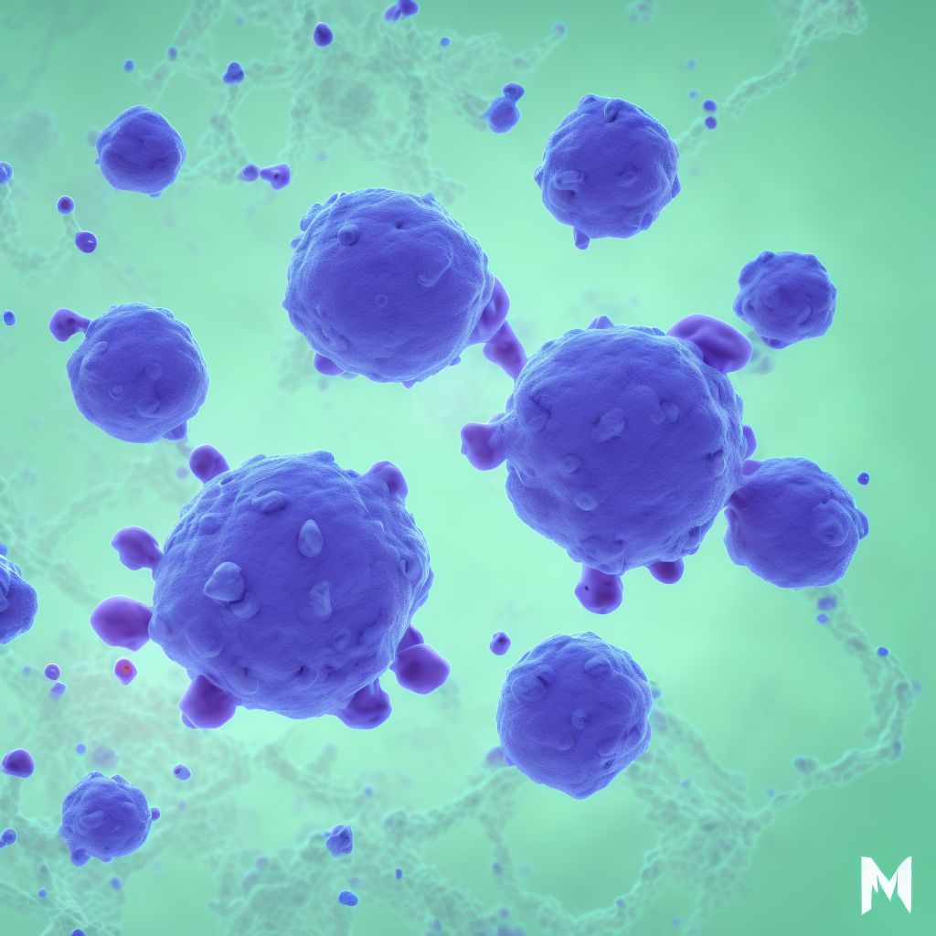 Pneumonia due to other specified bacteria digital illustration